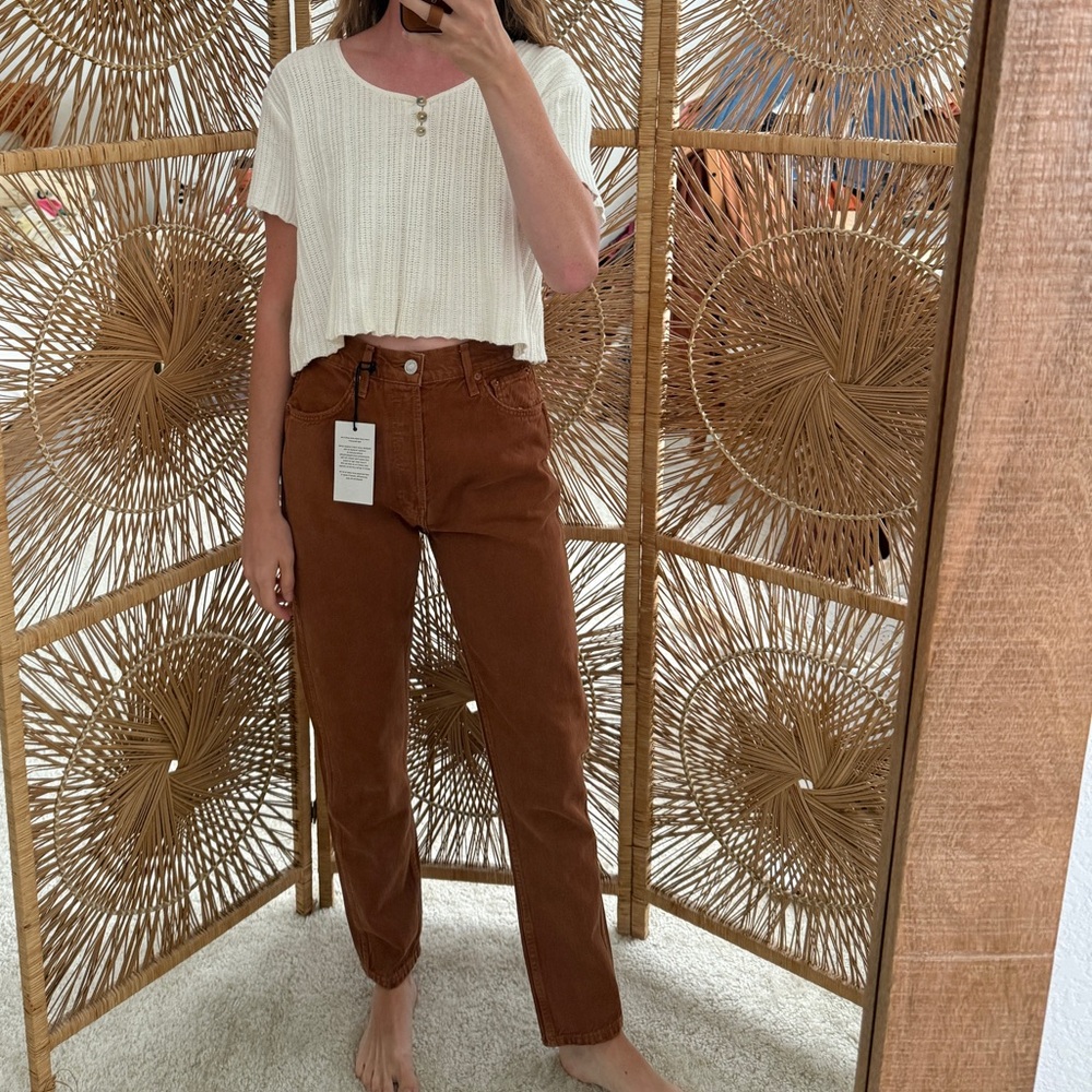 SOLD Re/Done Rust Cotton Jeans NWT 28